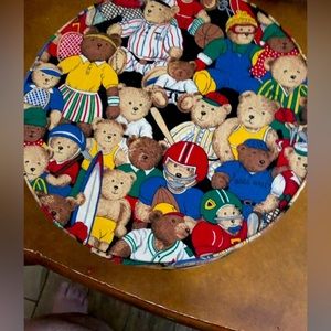 5 For $25 Three Teddy Bear Fabric covered boxes.